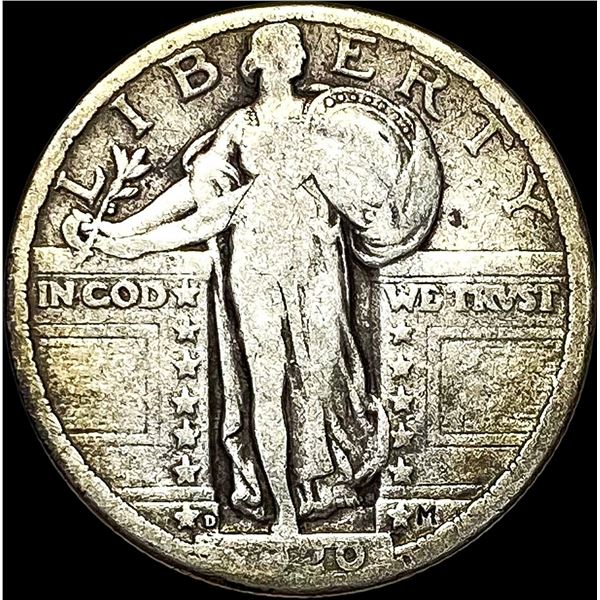 1920-D Silver Standing Liberty Quarter LIGHTLY CIRCULATED