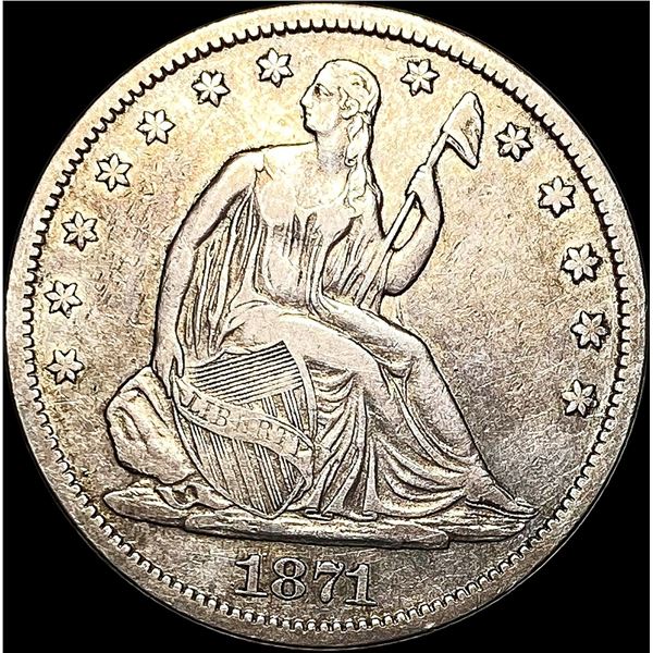 1871-S Seated Liberty Half Dollar NEARLY UNCIRCULATED