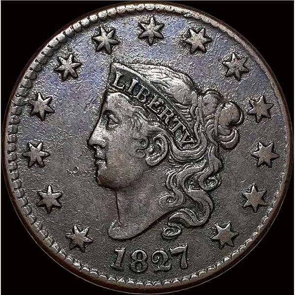 1827 Classic Head Large Cent NEARLY UNCIRCULATED