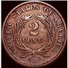 Image 2 : 1869 Copper 2 Cents CLOSELY UNCIRCULATED