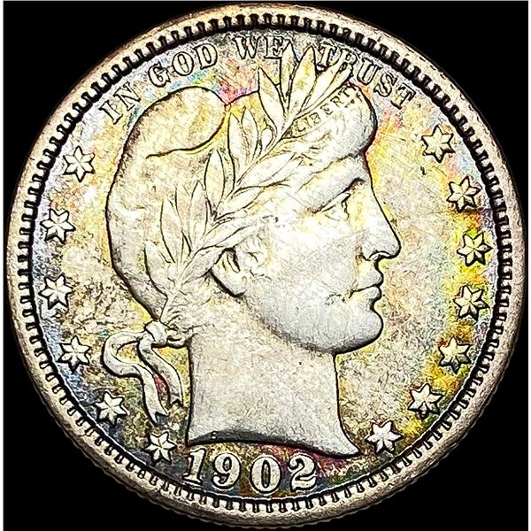 1902 Barber Silver Quarter NEARLY UNCIRCULATED