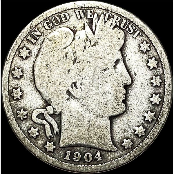 1904-S Silver Barber Half Dollar NICELY CIRCULATED