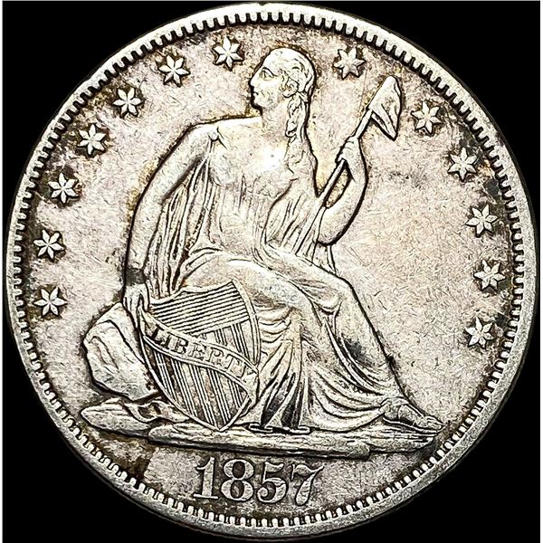 1857 Seated Liberty Half Dollar CLOSELY UNCIRCULATED