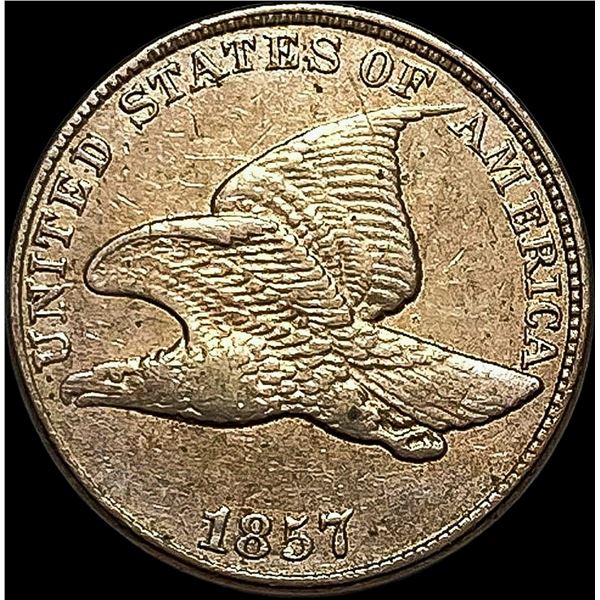 1857 Flying Eagle Cent NEARLY UNCIRCULATED