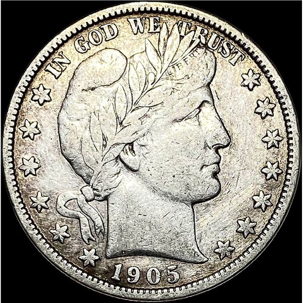 1905-S Silver Barber Half Dollar NEARLY UNCIRCULATED
