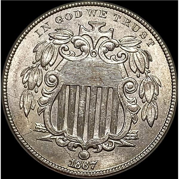 1867 Shield Nickel CHOICE BU