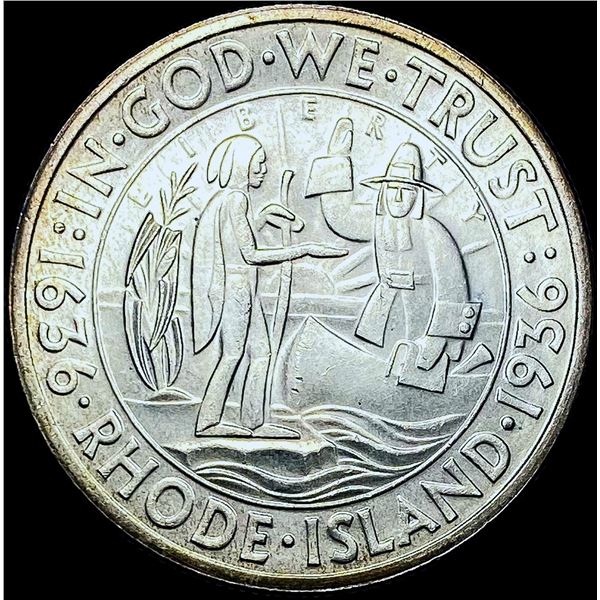 1936 Silver Rhode Island Half Dollar GEM BU
