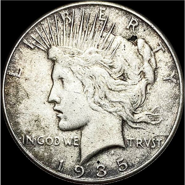 1935 Silver Peace Dollar NEARLY UNCIRCULATED