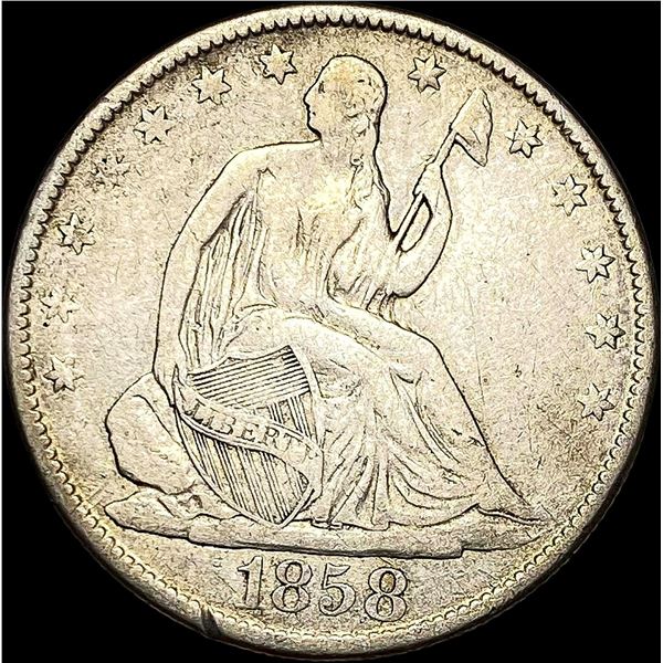 1858-O Silver Half Dollar NEARLY UNCIRCULATED