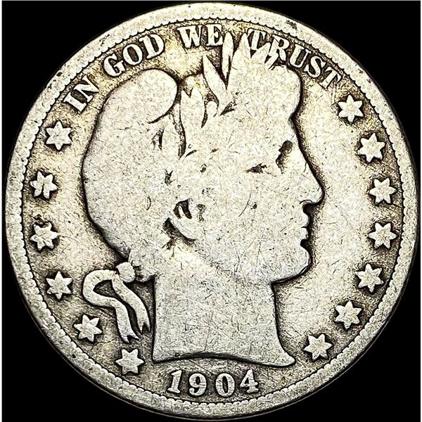 1904-S Silver Barber Half Dollar NICELY CIRCULATED
