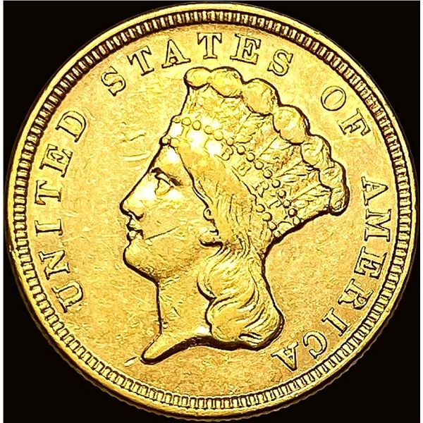1854 $3 Gold Indian Princess Head CLOSELY UNCIRCULATED