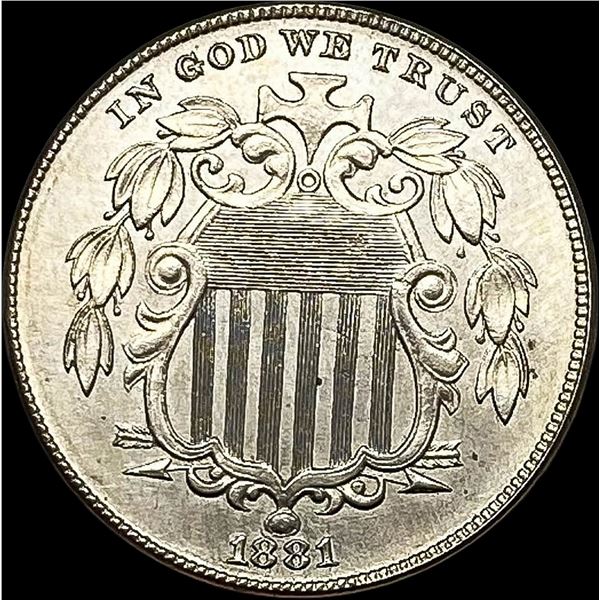 1881 Shield Nickel CHOICE BU