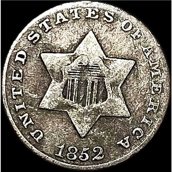 1852 Silver Three-Cent Piece NICELY CIRCULATED