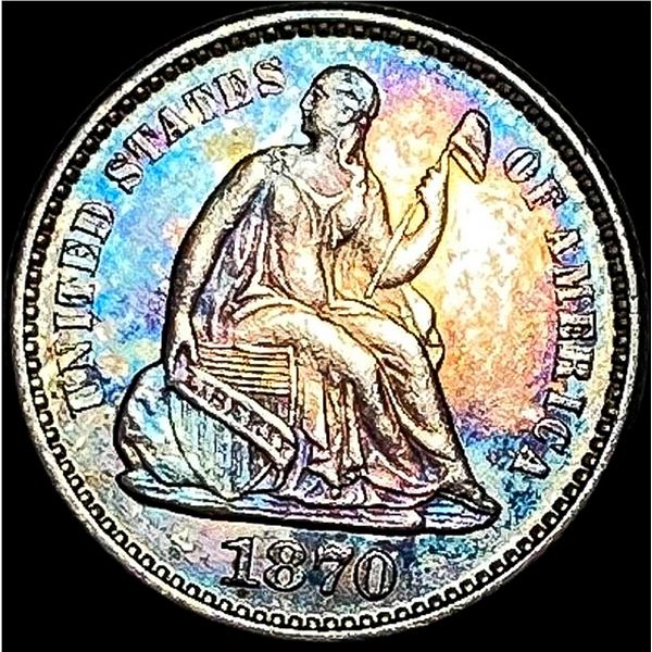 1870 Seated Liberty Half Dime CLOSELY UNCIRCULATED