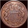 Image 1 : 1866 Copper 2 Cent Piece CLOSELY UNCIRCULATED