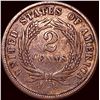 Image 2 : 1866 Copper 2 Cent Piece CLOSELY UNCIRCULATED
