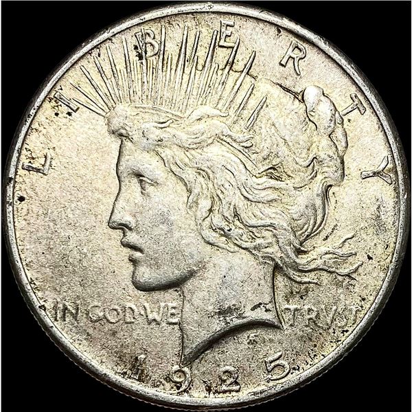 1925 Silver Peace Dollar NEARLY UNCIRCULATED