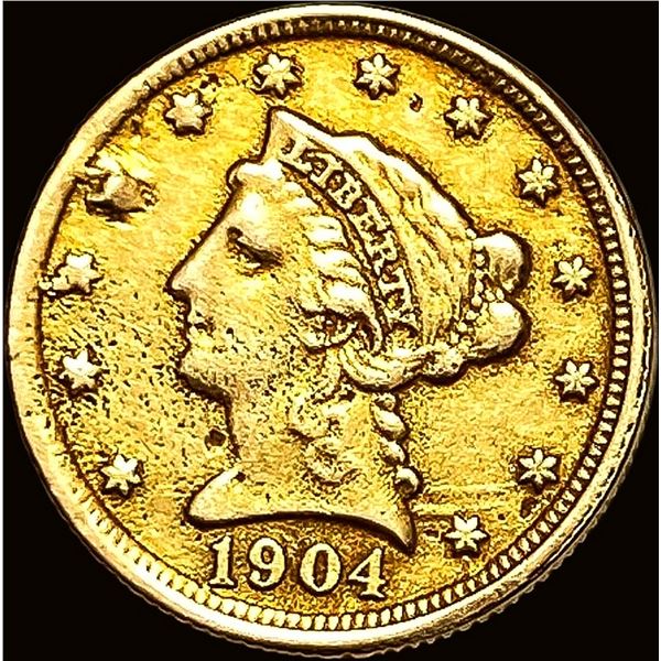 1904 Liberty Head Gold Quarter Eagle LIGHTLY CIRCULATED