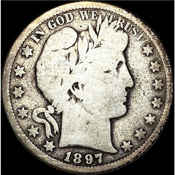 1897-S Silver Barber Half Dollar NICELY CIRCULATED