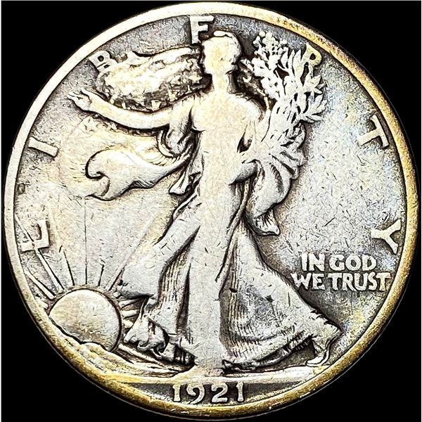 1921-S Silver Walking Liberty Half Dollar LIGHTLY CIRCULATED