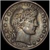 Image 1 : 1896 Barber Silver Half Dollar NEARLY UNCIRCULATED