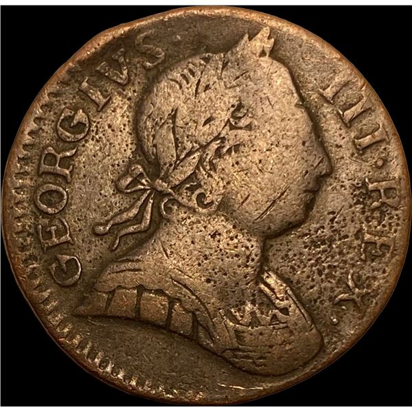 1772 Great Britain Halfpenny George III NICELY CIRCULATED