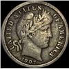Image 1 : 1907-O Silver Barber Dime NEARLY UNCIRCULATED