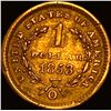 Image 2 : 1853-O Gold $1 Liberty Head UNCIRCULATED