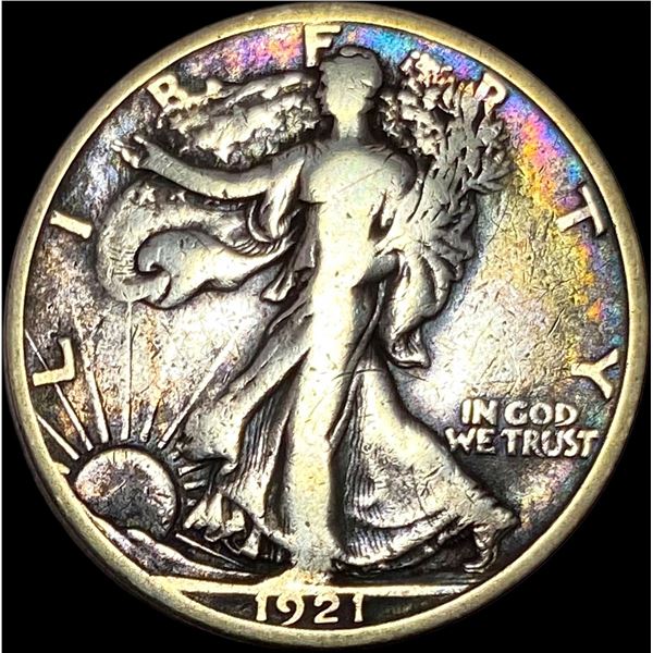 1921-S Silver Walking Liberty Half Dollar LIGHTLY CIRCULATED