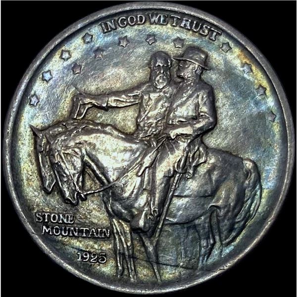1925 Silver Stone Mountain Half Dollar GEM BU