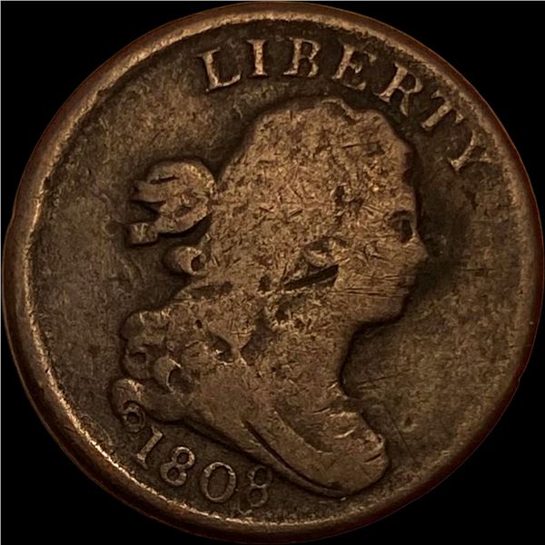 1808 Draped Bust Head Half Cent NICELY CIRCULATED