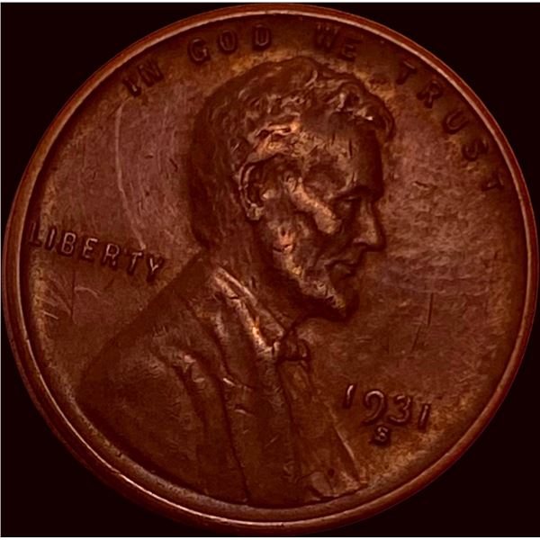 1931-S Lincoln Wheat Cent CLOSELY UNCIRCULATED