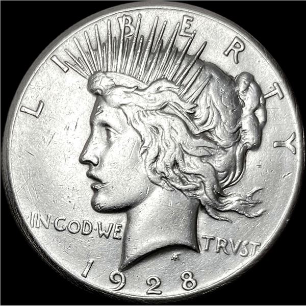 1928 Silver Peace Dollar NEARLY UNCIRCULATED