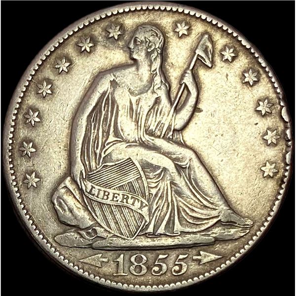 1855-O Silver Seated Liberty Half Dollar CLOSELY UNCIRCULATED