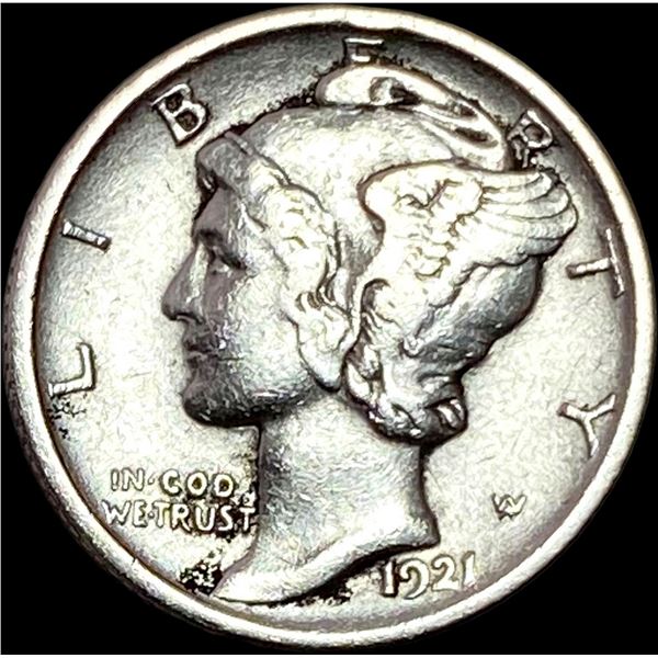 1921 Silver Mercury Dime NEARLY UNCIRCULATED