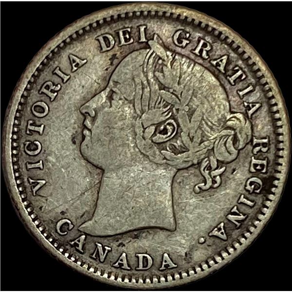 1882-H Silver 10 Cents Canada LIGHTLY CIRCULATED
