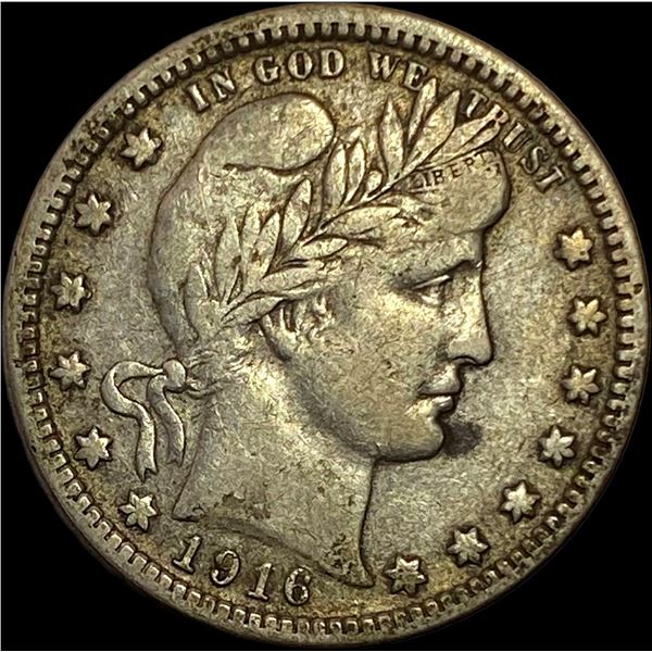 1916-D Silver Barber Quarter LIGHTLY CIRCULATED