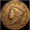 Image 1 : 1820 Sm. Date Coronet Head Large Cent LIGHTLY CIRCULATED