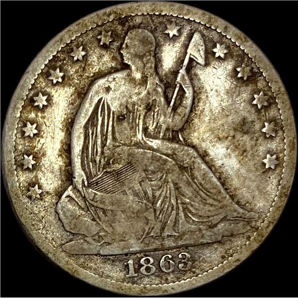 1863-S Seated Liberty Half Dollar NICELY CIRCULATED