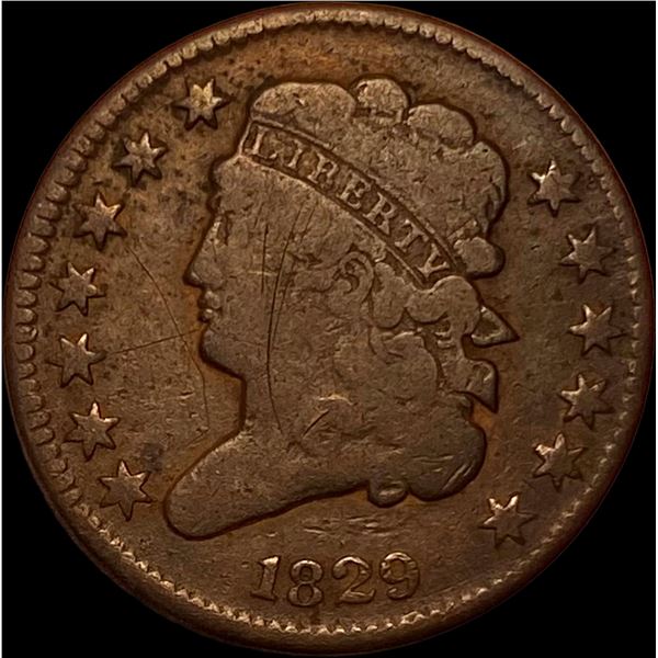 1829 Classic Head Half Cent NICELY CIRCULATED