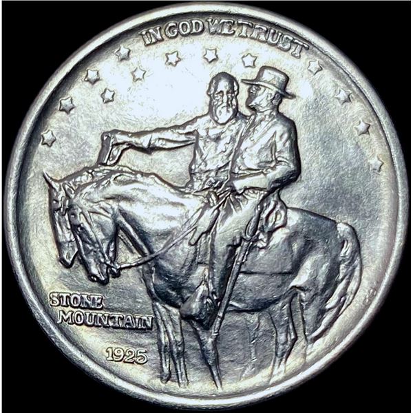 1925 Silver Stone Mountain Half Dollar GEM BU