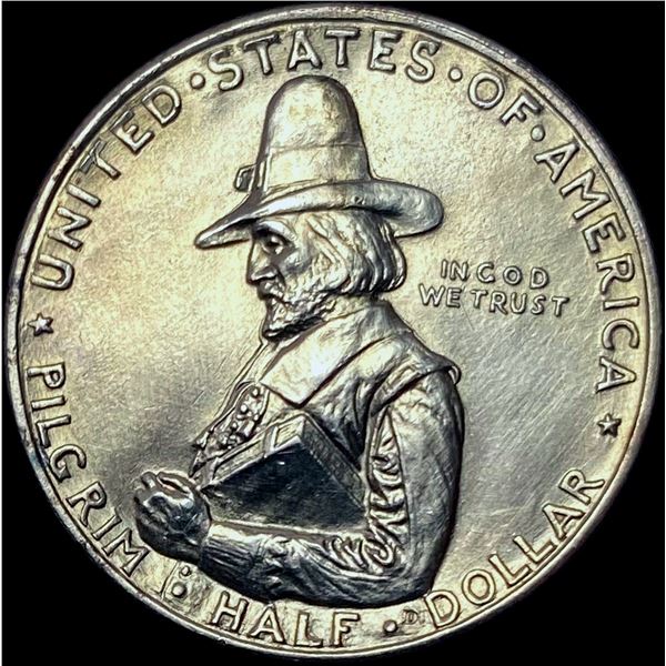 1920-D Pilgrim Silver Pilgrim Half Dollar GEM BU