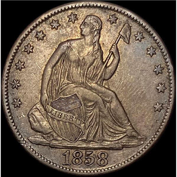 1858-O Seated Liberty Half Dollar NEARLY UNCIRCULATED