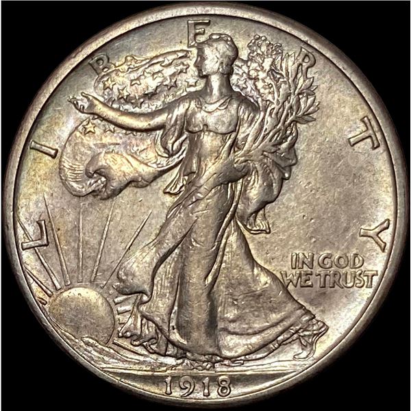 1918-S Walking Liberty Half Dollar CLOSELY UNCIRCULATED