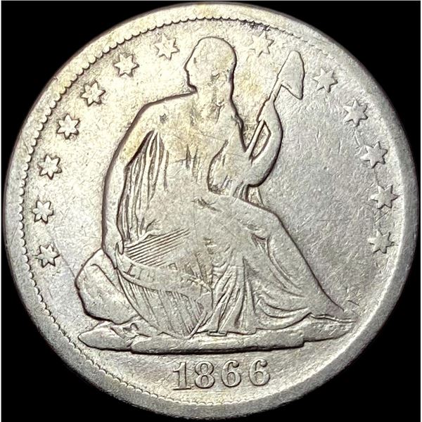 1866-S Seated Liberty Half Dollar NICELY CIRCULATED