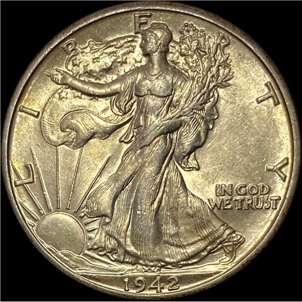 1942-D Silver Half Dollar Walking Liberty UNCIRCULATED
