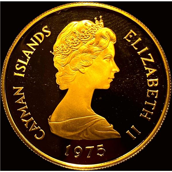 1976 Turks & Caicos Gold 50 Crowns .3646oz AGW GEM PROOF