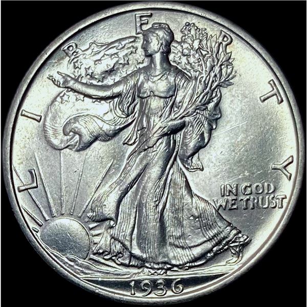1936-S Silver Walking Liberty Half Dollar CHOICE BU
