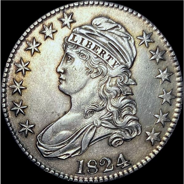 1824 Capped Bust Half Dollar CHOICE AU