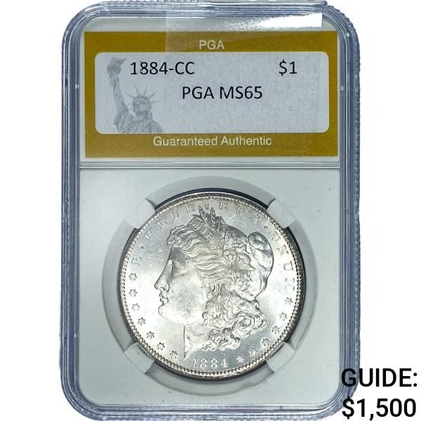 1884-CC Morgan Silver Dollar PGA MS65